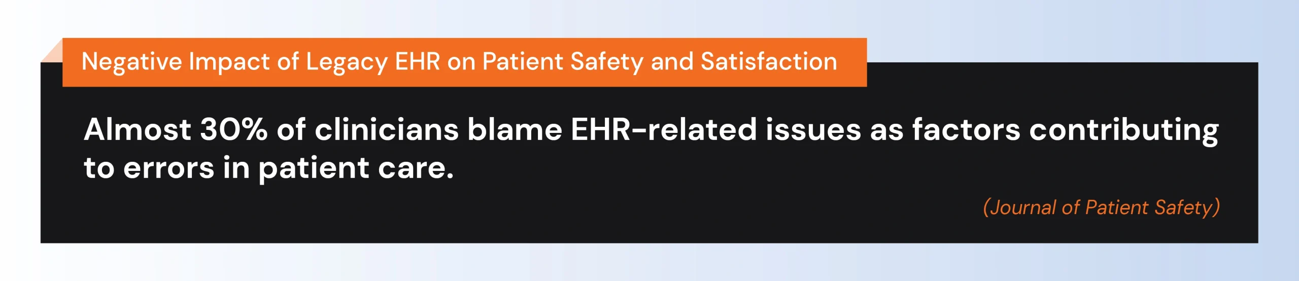 Negative impact of legacy EHR systems on patient safety and satisfaction in healthcare