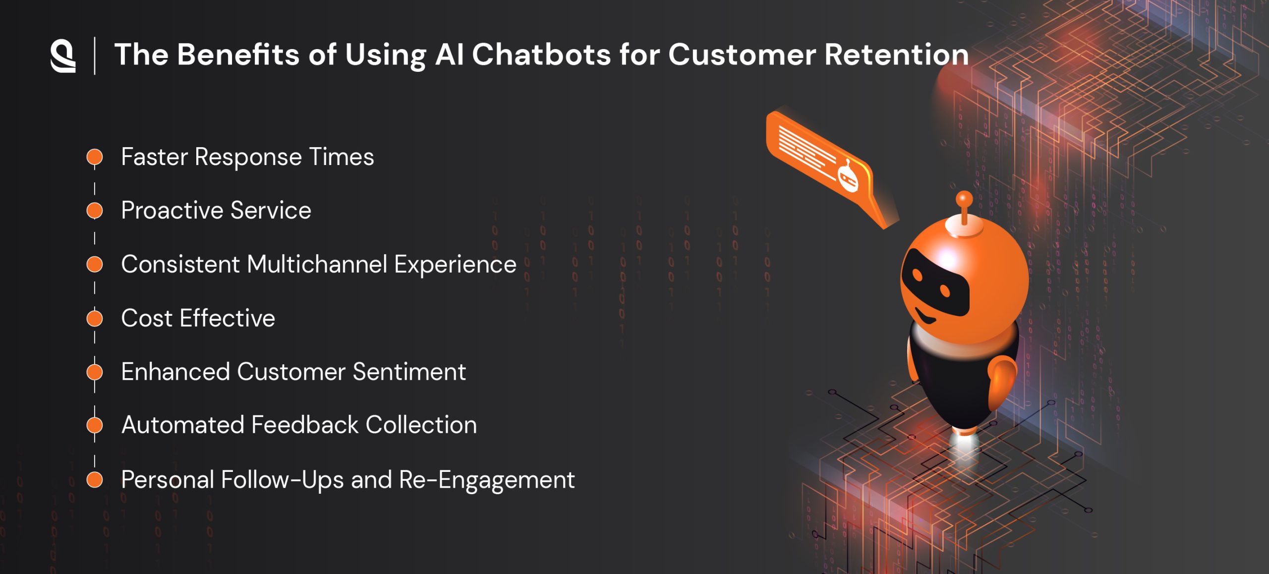 Top benefits of using an AI chatbot for customer service to boost customer retention.