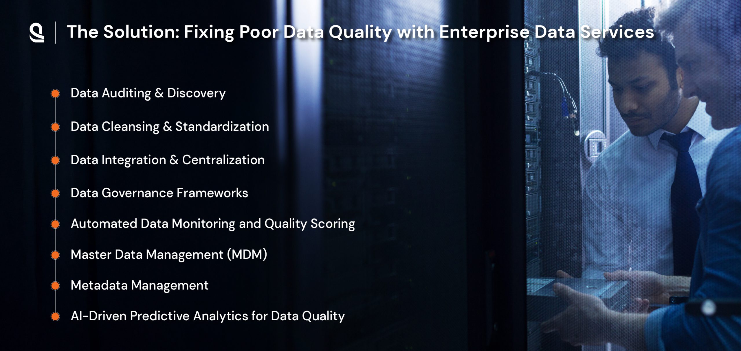 Solving data quality issues using enterprise data services