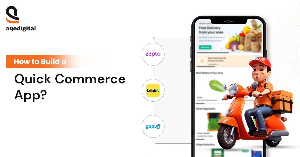 Quick commerce app concept highlighting ultra-fast delivery, hyperlocal stores, and customer convenience
