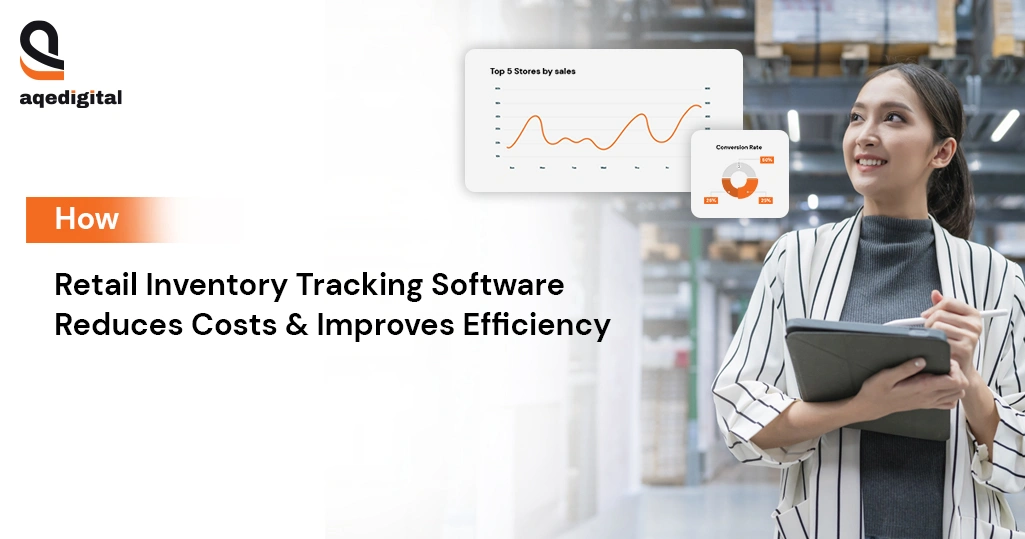 Retail inventory management software dashboard showing product movement, sales, and replenishment