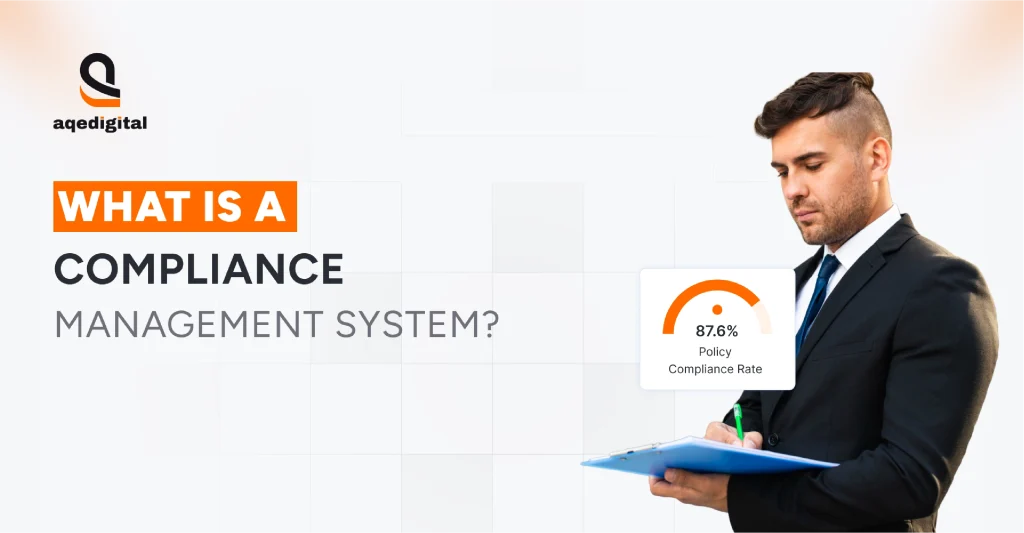 Banner explaining what a compliance management system is and how it benefits organizations