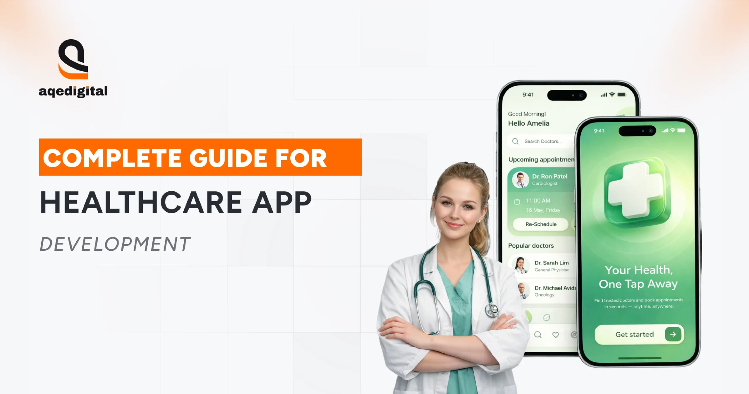 Complete guide to healthcare app development covering planning, design, compliance, and deployment